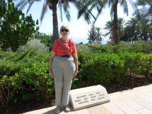 Janet at the Church of the Beatitudes