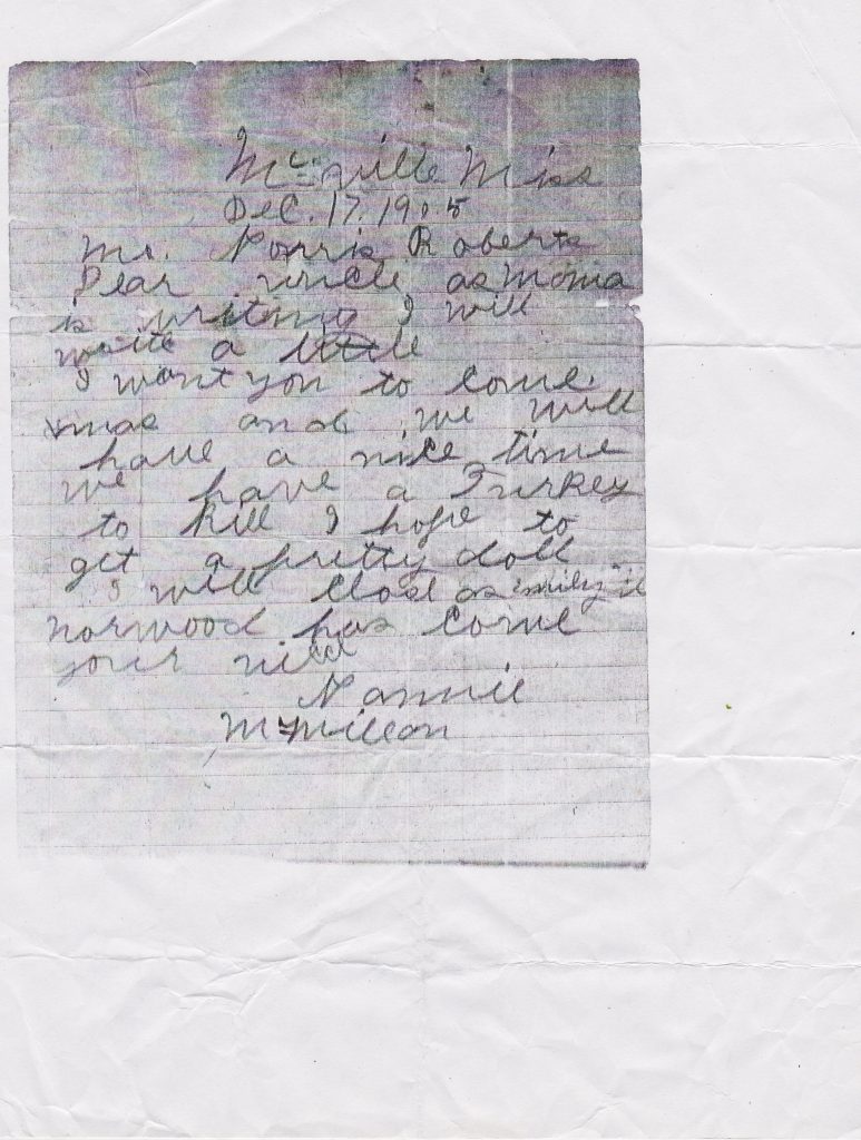 Letter to Uncle Norris